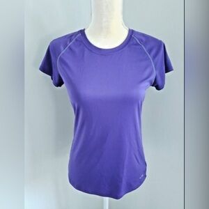 Champion Semi Fitted Woman's M  Purple Short Sleeve Shirt